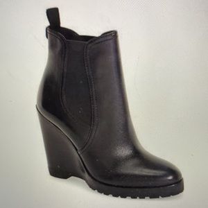 Michael Kors Leather Thea Wedge Ankle Booties
